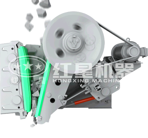 高嶺土顎式破碎機工作原理動態(tài)圖