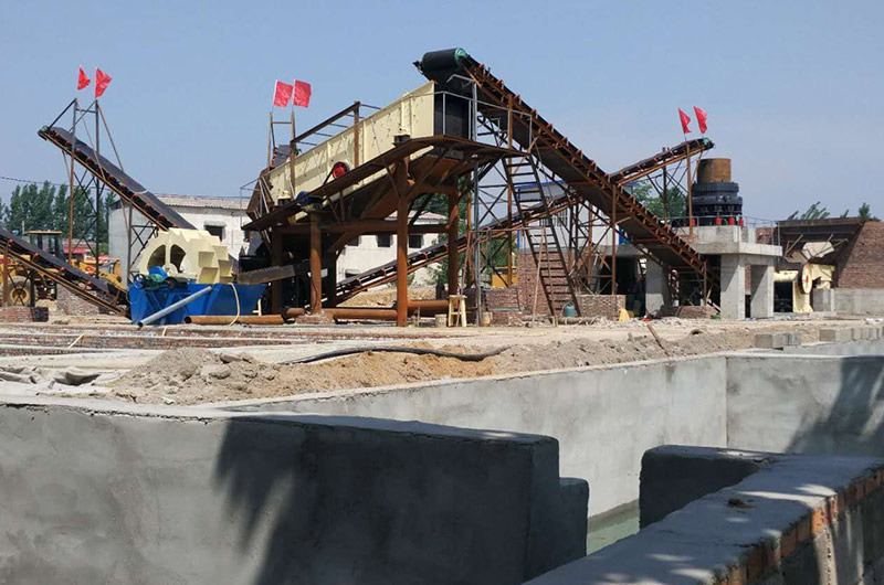 水洗機制砂生產(chǎn)現(xiàn)場 水洗機制砂生產(chǎn)現(xiàn)場