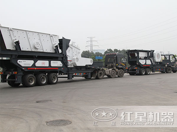 煤矸石輪胎式移動破碎機發(fā)貨