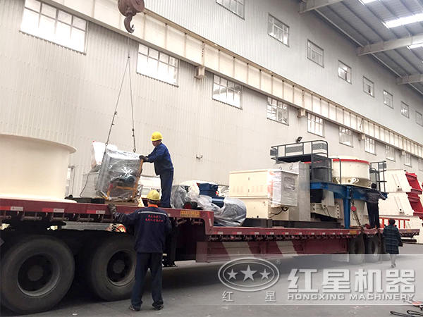 石灰石制砂機(jī)裝車(chē)、發(fā)貨