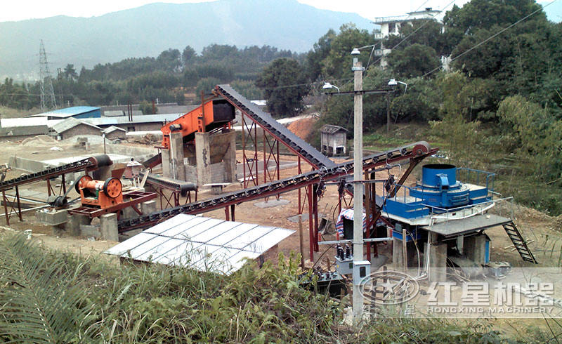 石灰石制砂機(jī)用戶生產(chǎn)現(xiàn)場(chǎng)實(shí)拍圖