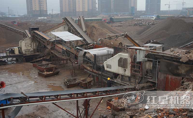 湖南株洲建筑垃圾處理現(xiàn)場