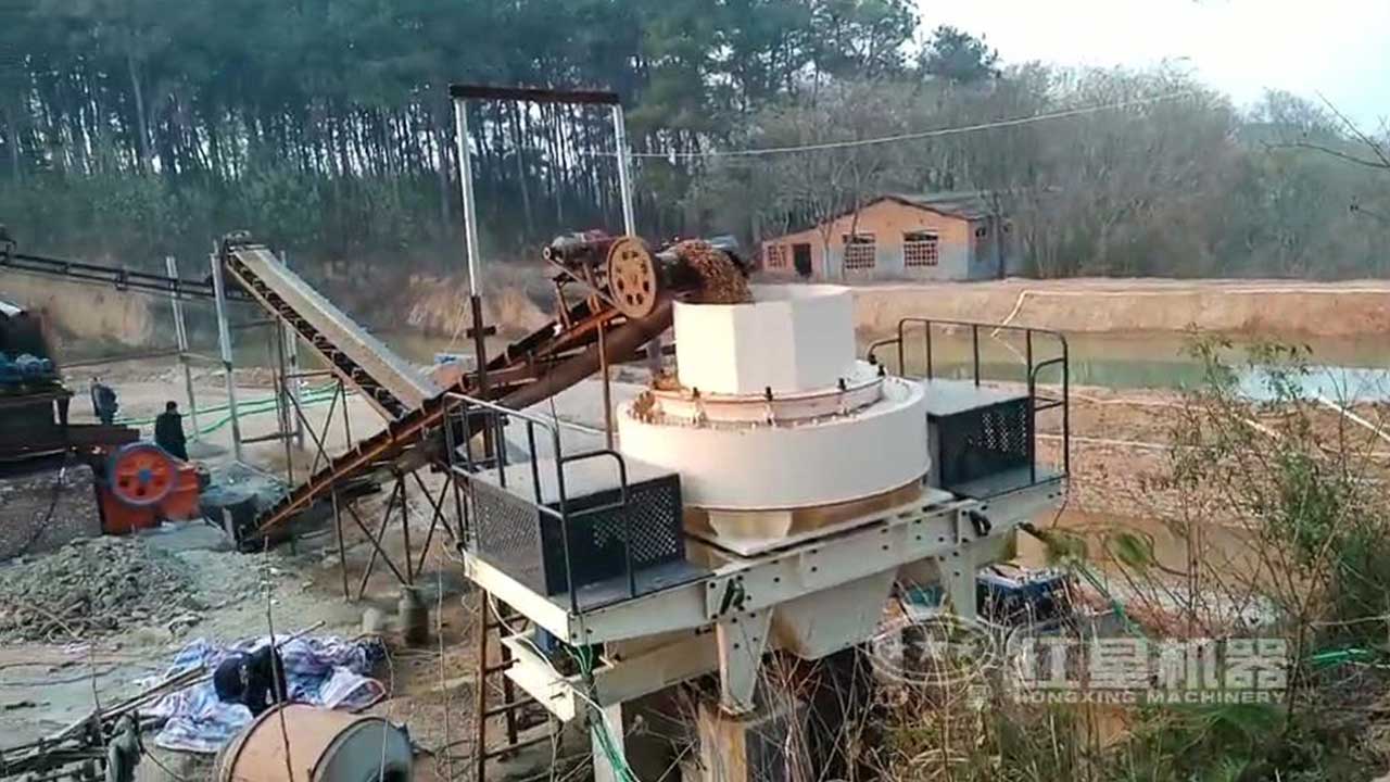 河卵石制砂生產(chǎn)線(xiàn)作業(yè)現(xiàn)場(chǎng)視頻