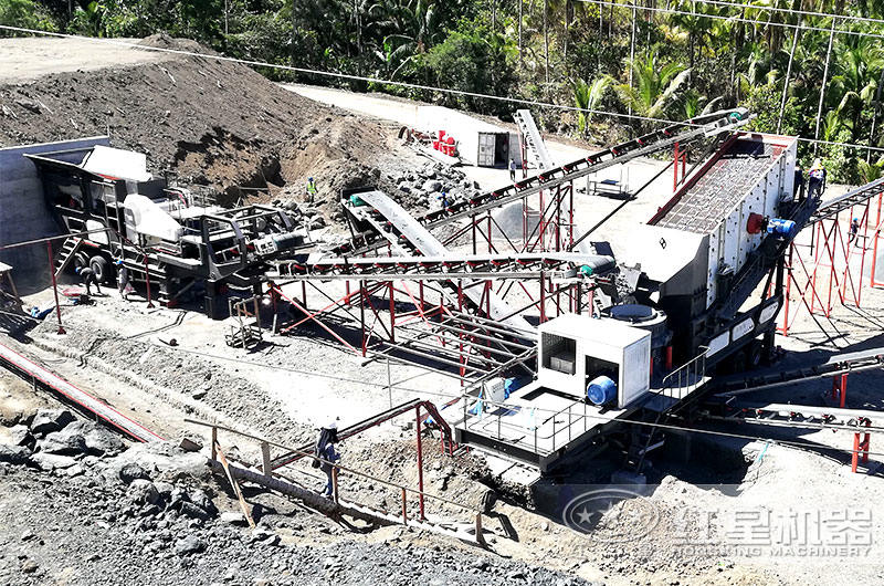 大型汽車移動(dòng)式碎石機(jī)高清實(shí)拍圖