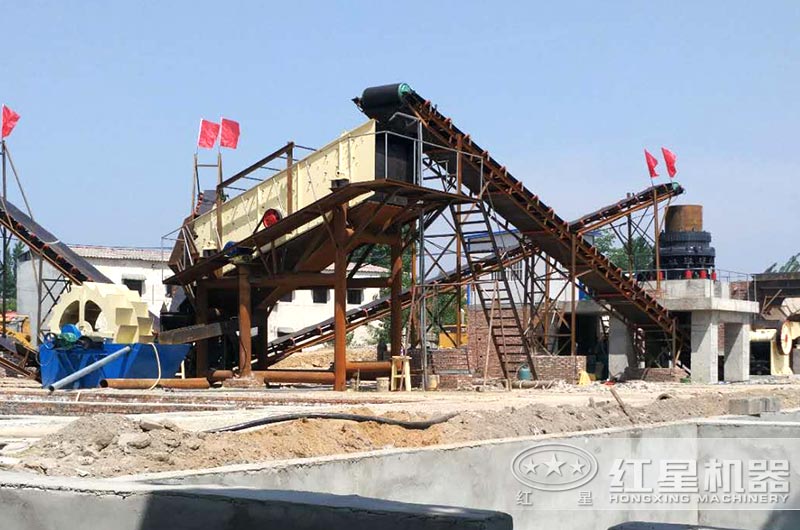 河南客戶洗沙現(xiàn)場(chǎng)