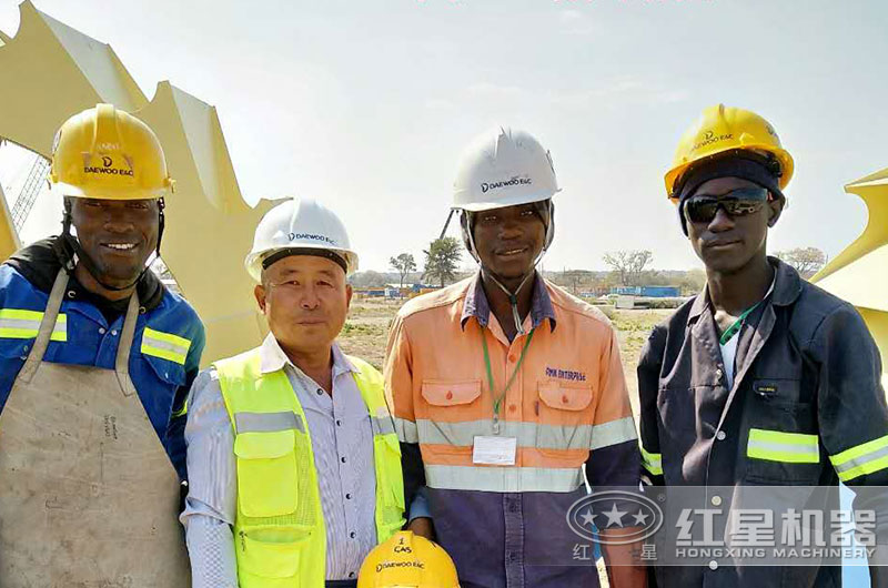 為贊比亞客戶安裝洗砂設備