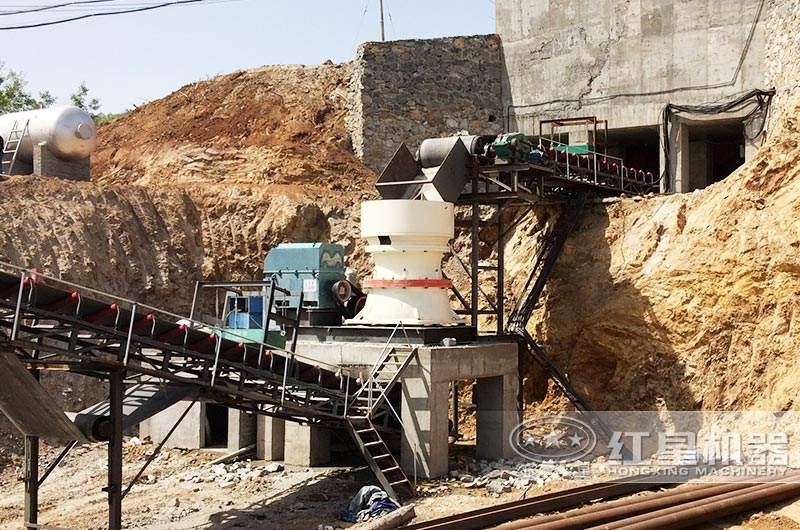 時產200噸制砂生產線現(xiàn)場，