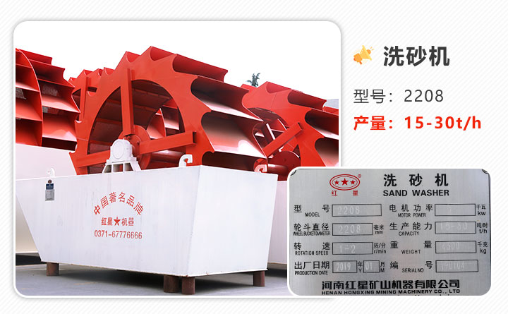 圖1：2208型號(hào)水洗石粉設(shè)備、單輪