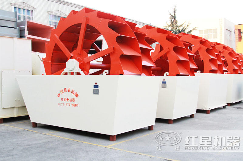 輪斗式洗砂機，洗凈度高達99%