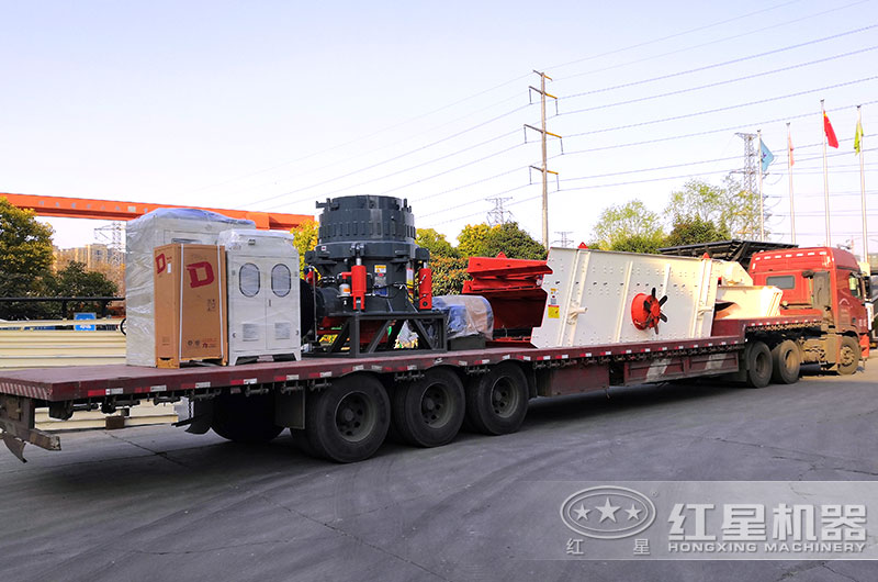 河南紅星時產(chǎn)50噸碎石機(jī)出廠發(fā)貨
