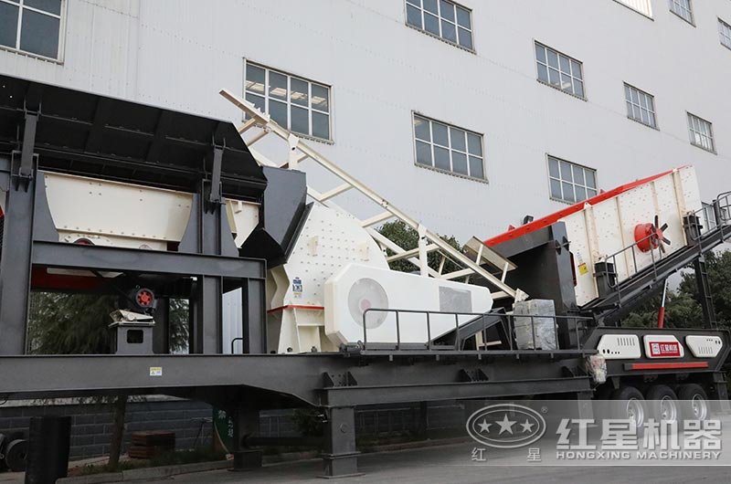 車載一體式移動石子粉碎機(jī)廠區(qū)實(shí)拍大圖