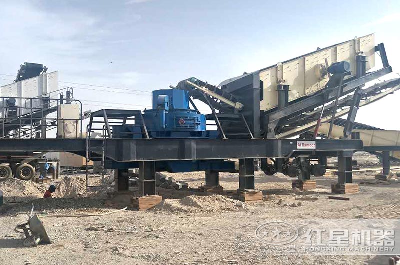 可移動的制沙生產(chǎn)線，制砂篩分一體機(jī)