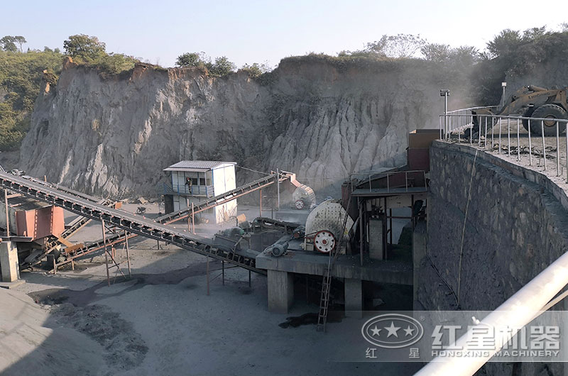 煤矸石碎石生產(chǎn)線，錘式破碎機(jī)，簡化工藝流程